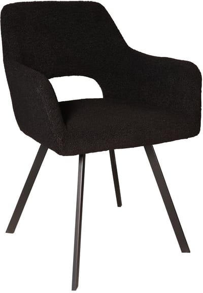 Eetkamerstoel Joeri zwart teddy eetstoel design zetel
