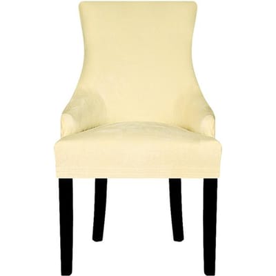 Echt Velours Stof Schuin Armleuning Stoelhoes Grote Maat Vleugelrug Koningsrug Stoelhoezen Zithoezen Voor Hotel Feest Banket Thuis 1 Piece