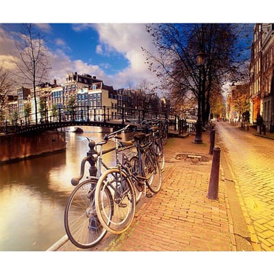 5D Diy Diamond Schilderen Cartoon Fiets Kruissteek Landschap Diamant Borduren Thuis Ambachten 20X30CM