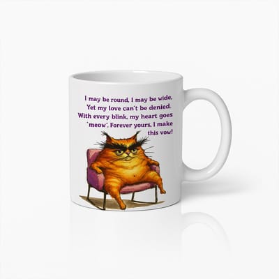Grappige Kattenliefde Gedicht Koffiemok 330ml – Schattige & Grappige Kattenbeker – Humoristisch Cadeau voor Kattenliefhebbers & Stelletjes