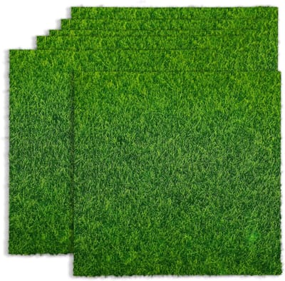 Allecto Plus - Kunstgras Knutselen 15x15 cm - Miniatuurtuin Decoratie - Mos & Gazon - 6 stuks