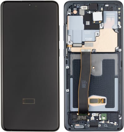 Voor Samsung G988F Galaxy S20 Ultra 5G LCD Display + Touchscreen + Frame - GH82-26032A/GH82-26033A - (No Camera) - Zwart - Scherm - Beeldscherm - Touchscreen - Vervang scherm - Origineel*