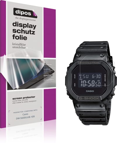 dipos – 6x Beschermfolie geschikt voor Casio DW-5600UUB-1ER | Krasbestendige & heldere Screenprotector Ultra-Thin