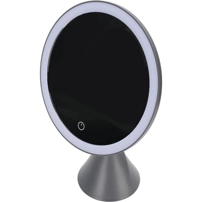 Miroir de Maquillage Lumineux 23cm 3 Températures de Couleur Gradation Continue Sans Fil LED Miroir de Vanité pour