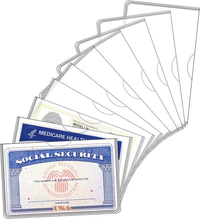 Dailygoods- Creditcardhouder Transparant - 10 Stuks - PVC Beschermer - Sociale Zekerheid Kaart - Medische Verzekering - Waterdicht - Kaarthouder