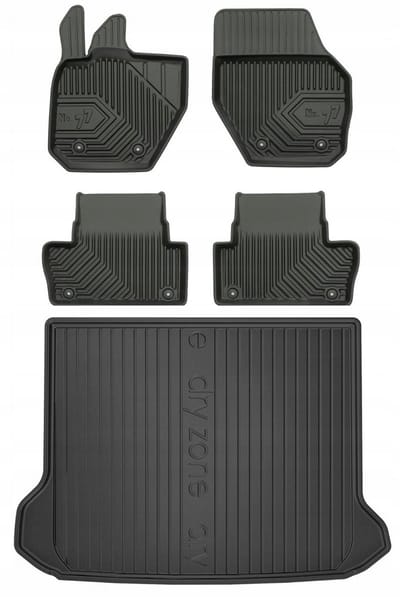 FROGUM Lijn 77 – Automatten & kofferbakmat – Perfecte pasvorm – Hoge beschermrand – Geurloos TPE (Volvo XC60 I)