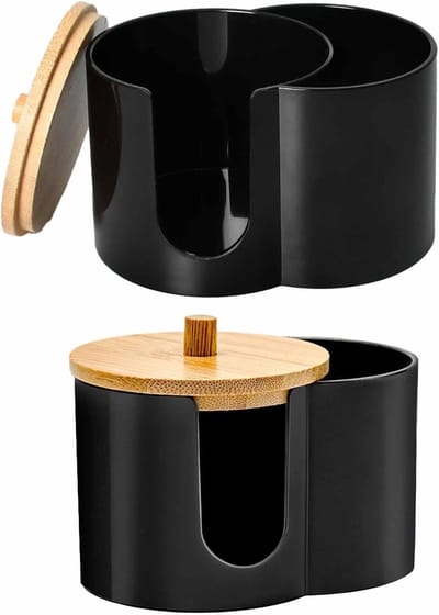Katoenen 2-in-1 staaf, multifunctionele bureau-organizer voor woonkamer en slaapkamer, handige opbergdoos van kunststof, 100 ml (2 stuks)