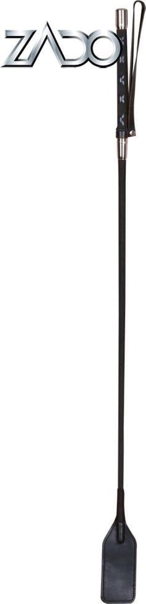 ZADO – 69 cm Lederen ‘Riding Crop’ Zweep met Luxe Uitstraling voor BDSM Training – Zwart
