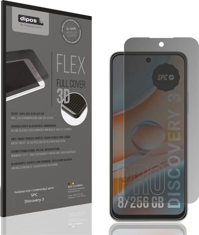 dipos FLEX – Matte Privacy Screenprotector geschikt voor SPC Discovery 3 | Volledige Schermbescherming | Case-Friendly