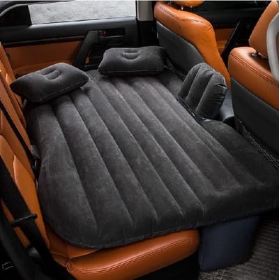 Opblaasbaar Autobed - Luchtmatras Auto - Reizen en Kamperen - Snel Opblaasbaar - 2.6 Kilogram - Zwart