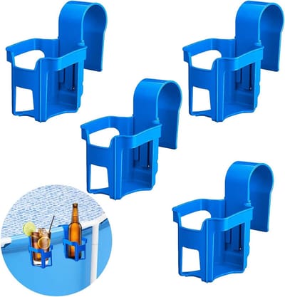 Set van 4 Zwembad Bekershouders voor Tuin en Zwembad, Ideaal voor Drankjes, 9 cm x 7 cm