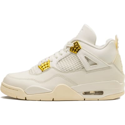 Air Jordan 4 Retro Metallic Gold Dames Sneakers Crème Zeil Zwart AQ9129-170 40.5 white