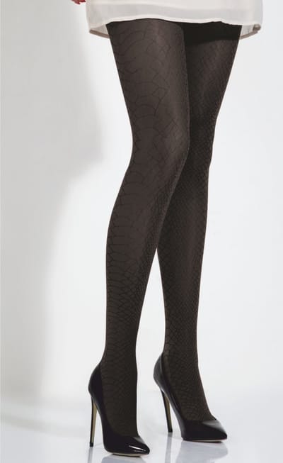 Daymod Debora Met Print Fantasie Panty Micro 50 Denier - DONKER GRIJS - Maat S