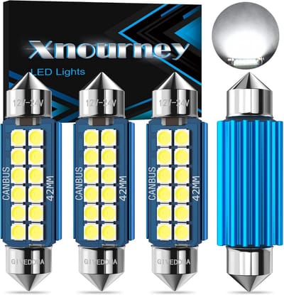 4 stuks 41mm/42mm 12V 24V CANBUS Foutloze LED Lampen Wit 6500K voor Interieurverlichting