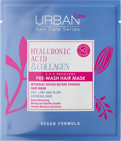 URBAN CARE Hyaluronic Acid &Collagen S.O.S recoverypre-Hairmask 50ML