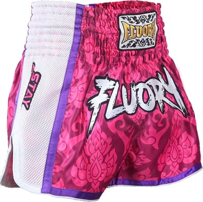 Fluory Muay Thai Kickboxing Shorts Roze Rood MTSF64 - XS