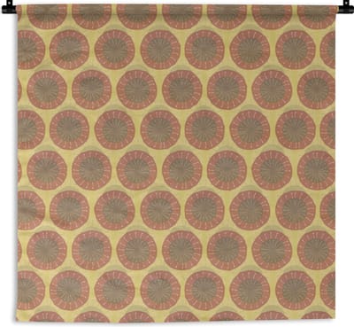Wandkleed - Wanddoek - Zonnebloemen - Patroon - Zuid-Amerika - 180x180 cm - Wandtapijt