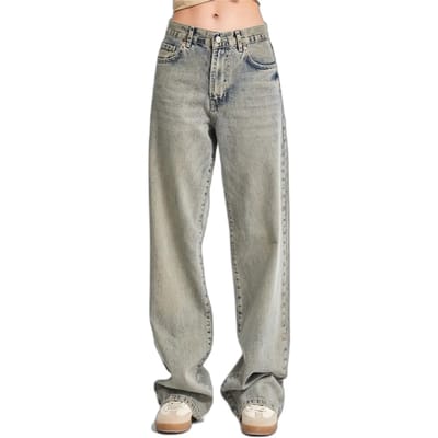 It's Basic - SOFIA Loose High Rise Jeans - Mustard