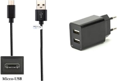 OneOne 2.1A lader met 2 poorten + 1,0m standaard Micro USB kabel. Oplader adapter past op JBL Synchros, E25BT, PIVOT, REACT, Soundgear BTA, J56BT, Tuner 1, Micro 2