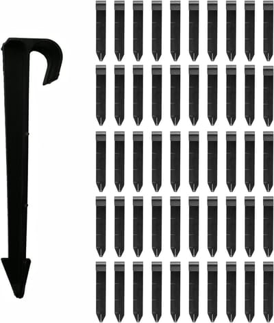 50 Stuks Micro Drip Pipe Clips voor Druppelirrigatie, Grondsteken voor Tuinplanten en Bloembedden, Watergeefsystemen en Tuinaccessoires