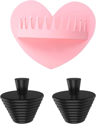 Zwarte Siliconen Stopper voor Wastafel en Bad met Haarvanger - Ideaal voor Keuken en Badkamer, Voorkomt Verstoppingen