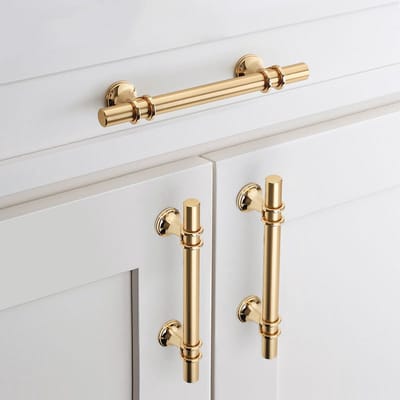Waledano® Handgreep Goud, Hartafstand 128 mm, Ladegreep - Handgrepen kast, Handvat, Keukenkast , Badkamer, Meubelgreep, Meubelbeslag, Handgrepen voor deurtjes