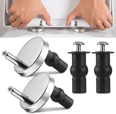 2 Stuks - Toiletbril Scharnier Set - Universele Scharnieren Voor Toiletbril - Bevestigingsset Toiletbrilinstallatie - RVS - Verstelbare - Wc Bril Scharnieren - Eenvoudig Te Installeren - Vervangende Scharnieren Voor Wc-Bril - Scharnier Vervangset