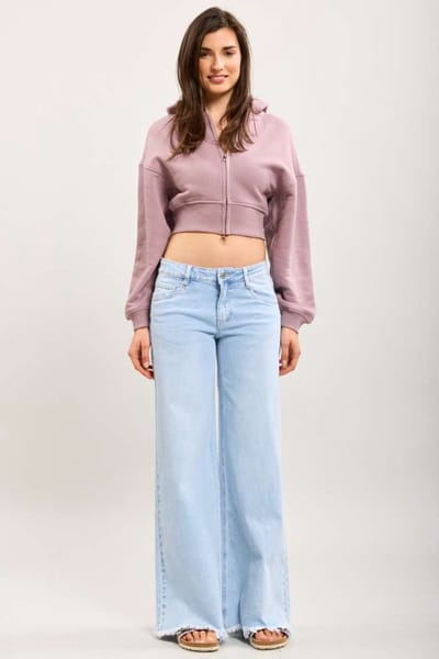 Toxik3 - lage taille jeans gerafeld