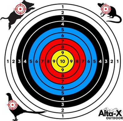 Alta-X - 100 Stuks Schietkaarten 14x14 - Professionele kwaliteit - Target - Schietkaart voor kogelvanger