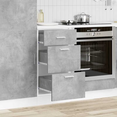 vidaXL - Onderkast - Lyon - 40x46x81,5 - cm - bewerkt - hout - betongrijs