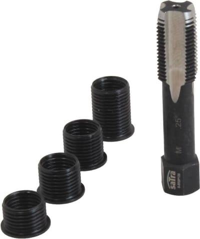 m14x1.25 draadreparatieset - 5 delige bougie reparatie set - verloop van m14 bougie naar m12 bougie - satra