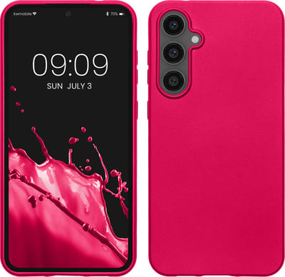 kwmobile telefoonhoesje geschikt voor Samsung Galaxy S23 FE - Hoesje voor smartphone - Back cover in metallic roze