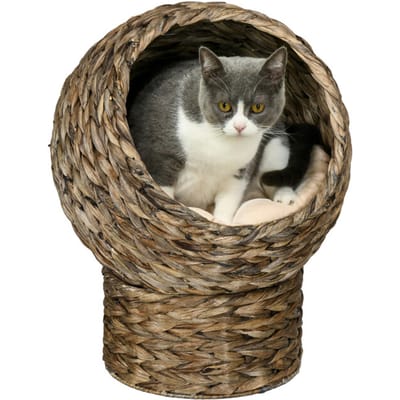 4goodz Rotan Kattenmand - Gezellig Kattenholletje met Kussen - 42x33x52cm