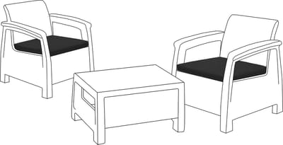 Buiten Stoelkussen - Tuinkussens voor Rotan Stoel - Waterafstotend Zitkussen Ergonomisch - Tuinstoelkussens voor Terrasmeubilair - Zitkussens 2 stuks