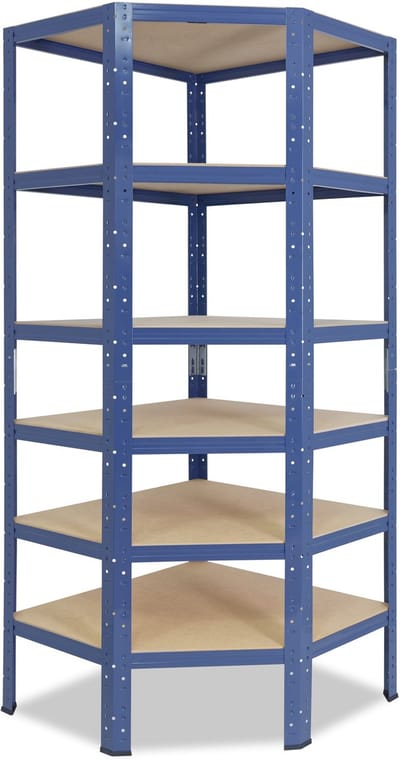 Shelfplaza HOME hoekstelling - 180x70x45 cm - blauw - 6 planken