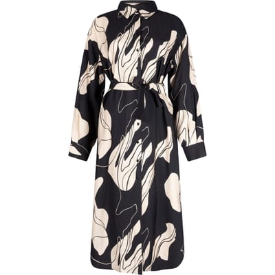 Another Label Carmen Dress Long Sleeve Black River Maat: S | Blousejurken Outlet | Dames | Zwart