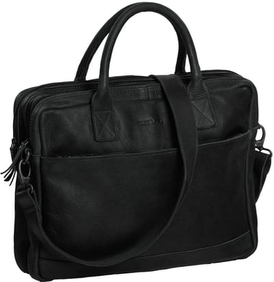 Daniel Ray Greensboro Leren Laptoptas 15 inch - Zwart
