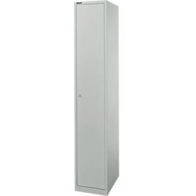 Garderobekast - metaal - 1 compartiment - L 350 x D 500 x H 1950 mm - afsluitbaar - lichtgrijs - ons merk Schäfer Shop Select