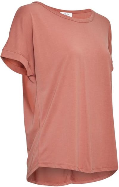 MSCH Copenhagen Fenya Modal Tee Tops & T-shirts Dames - Shirt - Perzik - Maat L/XL