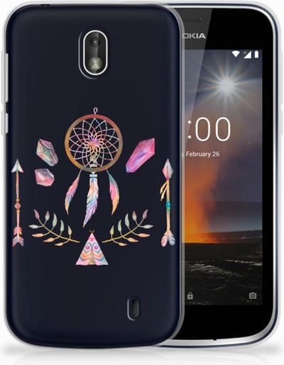 Nokia 1 Telefoonhoesje met Naam Boho Dreamcatcher