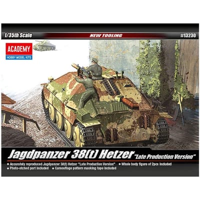 Academy 13230 Hetzer 1/35 – Duitse Tankjager WOII – Plastic Modelbouwpakket