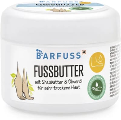 Barfuss Voetboter Sheabutter & Olijfolie - 200 ml | Voetboter voor zeer droge huid - Hydraterende Voetboter - Verzachtend - Fris