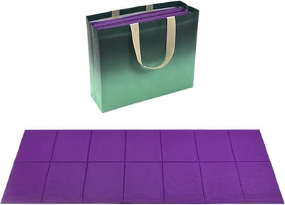 Opvouwbare Mat - Trainingsmat Kampeer - Outdoor Fitness - Inclusief Draagtas - 173 x 61 cm - Paars