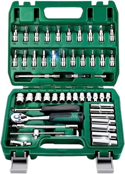 Momentsleutel Set - Gereedschapskist Ratel - Auto Reparaties - Multifunctionele Kit - 53 Delig - Eén Kleur