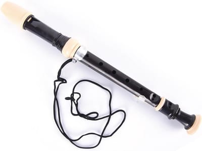 Houten Fluit - 8-Gats Recorder - Muziek Leren - Accuraat Geluid - 35 cm - Zwart