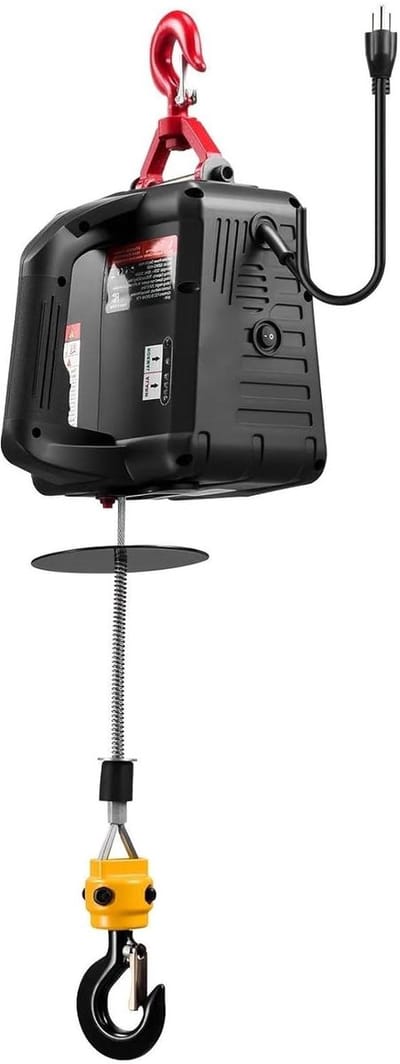 Elektrische takel - Lier kraan - Zwaar tillen - Draadloze bediening - 500 kg capaciteit - Geel