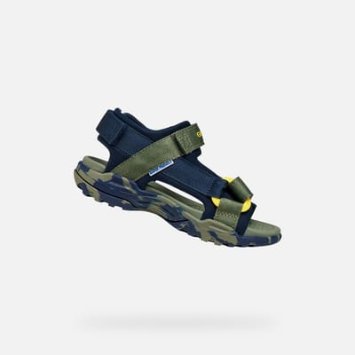 GEOX BOREALIS TIENERS Sandalen - MARINEBLAUW/LEGERGROEN - Maat 38