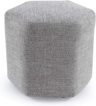 Voetenbank Kruk - Poef Zitje - Ontspannen Zitten - Stabiele Constructie - 35x35x40 cm - Grijs