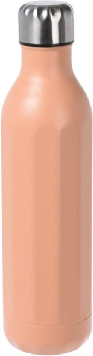 RVS thermosfles / isoleerfles voor onderweg 500 ml pastel oranje - Thermoflessen