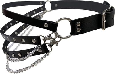Rock Steampunk Stijl - Punk Riemen Kettingen - Jarretels Riem - Riem - Riemen - Kleding Accessoires - Design Gesp - Zwart Verstelbaar - voor Dames Heren